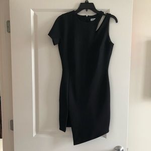 Unique black cocktail dress